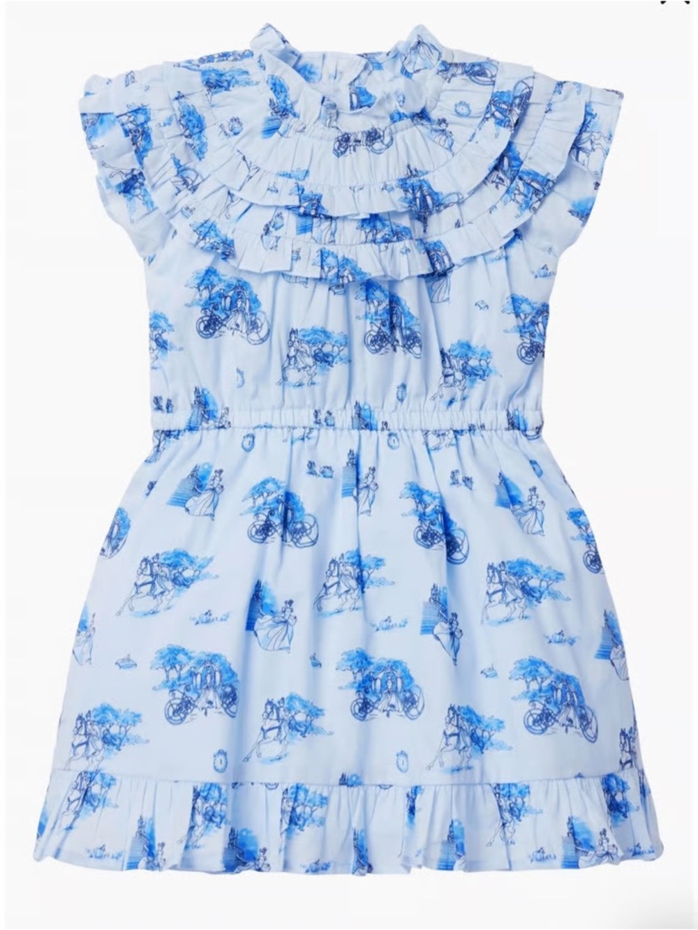 Janie and Jack x Disney Cinderella Ruffle Dress Size 5 NWT
